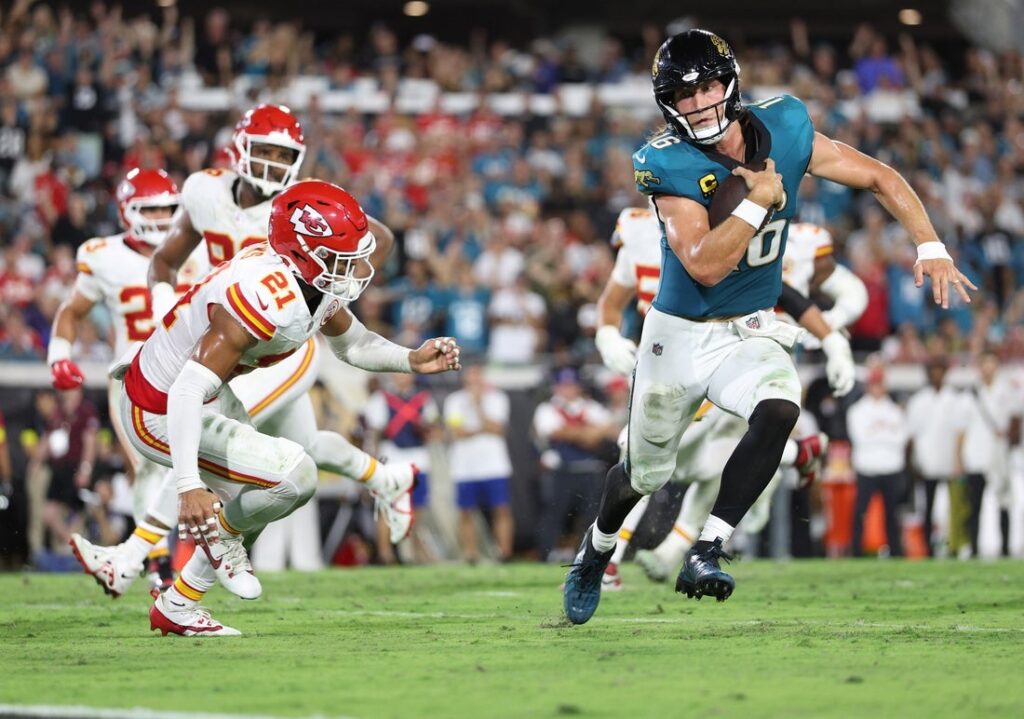 27263875-1024x719 Trevor Lawrence’s dramatic late TD lifts Jaguars over Chiefs