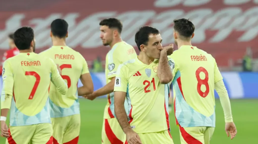 3fb6f7943dc9f1a8175da8eafebadb3b-1024x574 Oyarzabal double helps Spain crush Georgia and close in on World Cup spot
