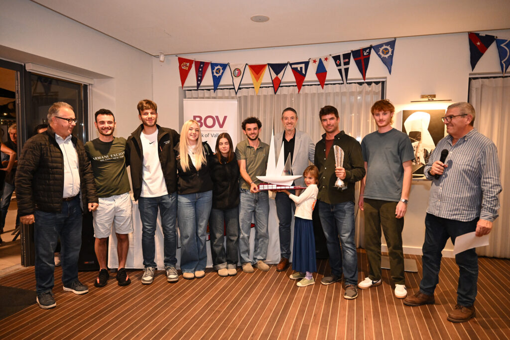 Calypso-Crew-Receiving-the-trophy-1024x682 Calypso triumphs at 2025 BOV Gozo Autumn Regatta