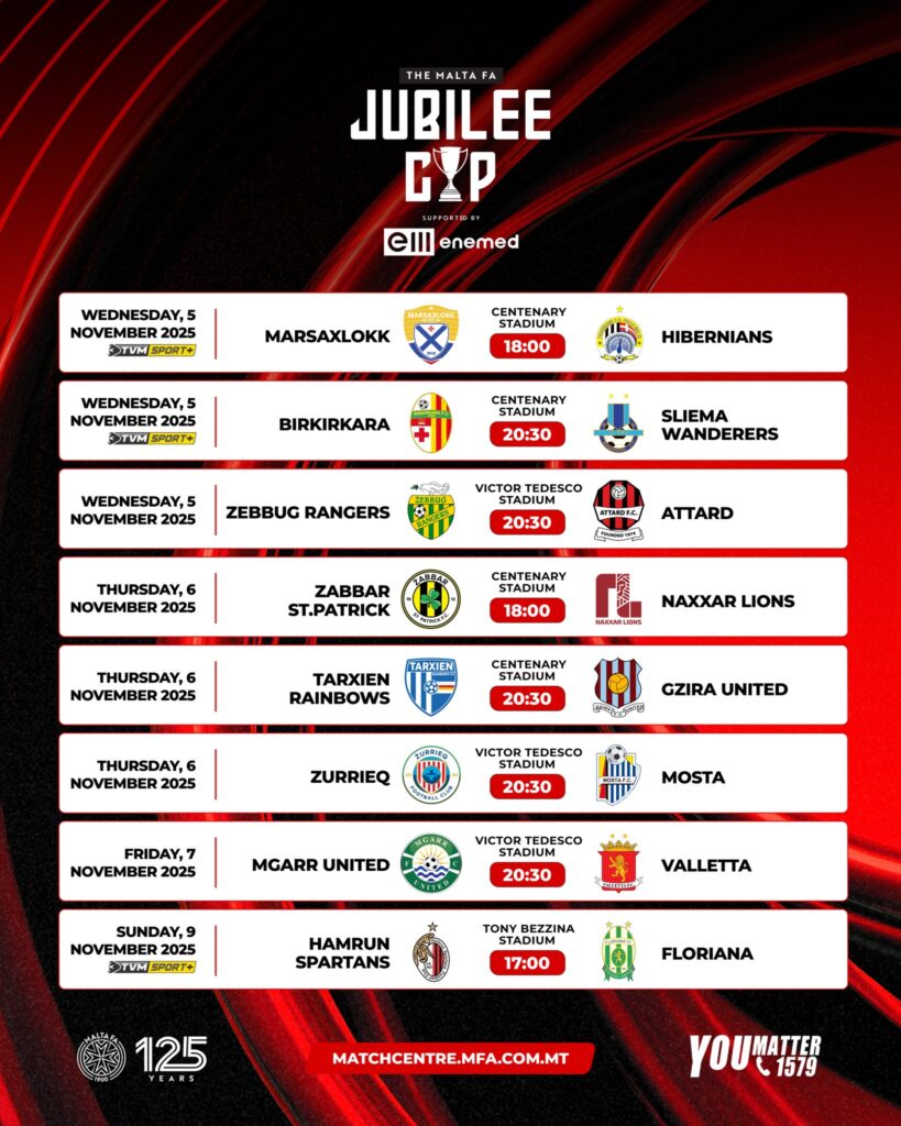 Jubilee-Cup-fixtures-819x1024 The Malta FA Jubilee Cup Set for exciting kickoff this week