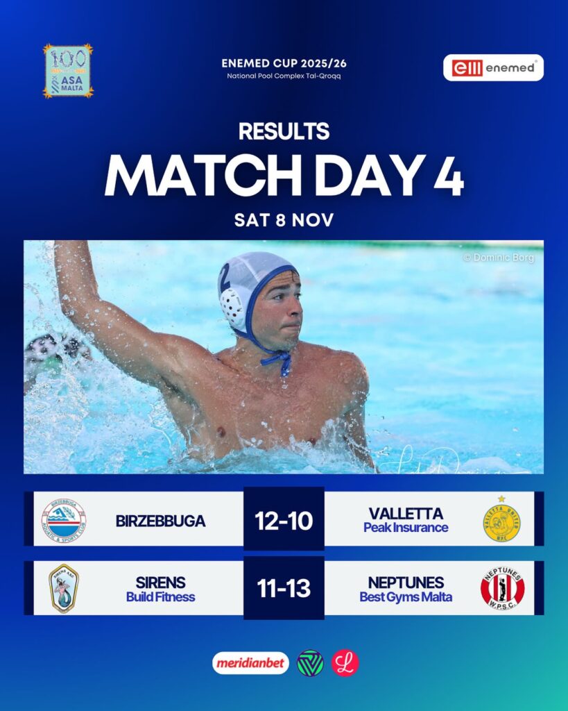 match-day-4-results-a-819x1024 Enemed Cup: San Ġiljan, Sliema and Neptunes Stay Perfect as Birżebbuġa Edge Valletta in Thrilling Clash