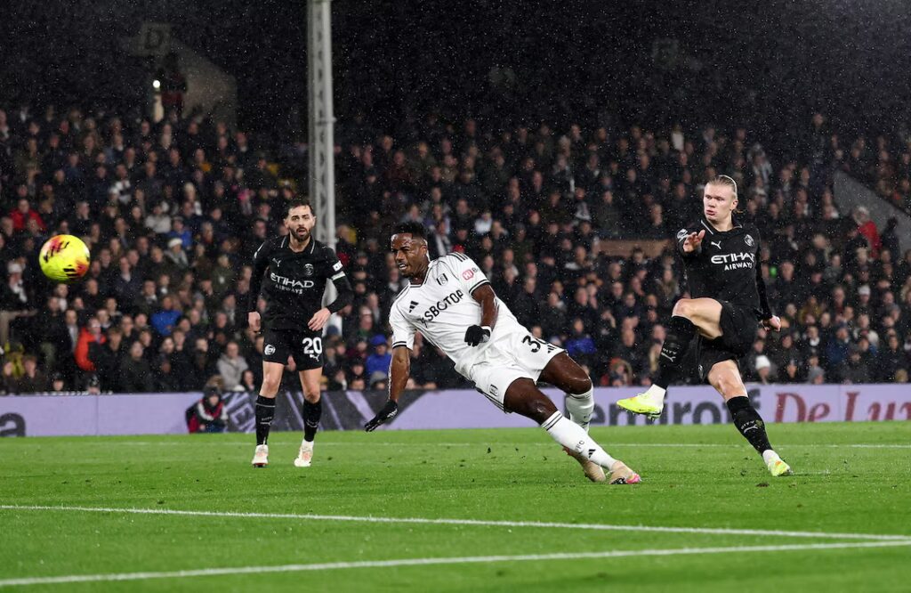 6TQSOYXAVZI6FCB7SGDFQWJJ54-1024x666 Man City edge Fulham in nine-goal epic as Haaland reaches 100