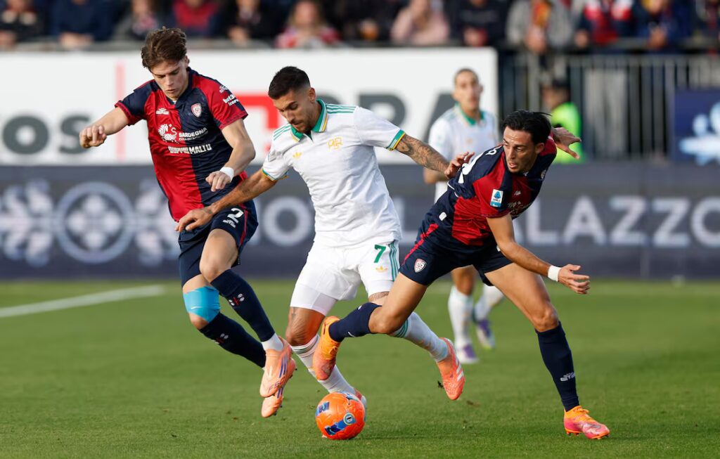 XYIPIFFCONLKJDIYLXYFSVXEKY-1024x653 Roma stumble in title chase as 10-man side fall to upset defeat at Cagliari