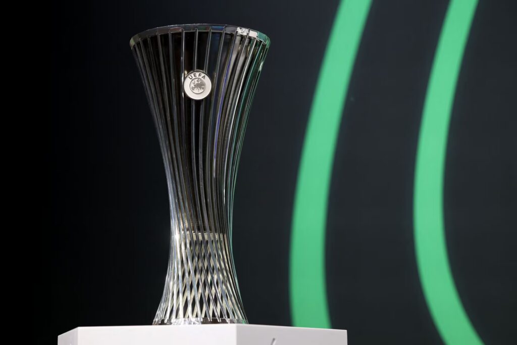 soccer-football-conference-league-round-quarter-final-semi-draws-uefa-headquarters-nyon-switzerland-trophy-displayed-1024x683 UEFA Conference League: Everything you need to know about remaining teams, draws, and key dates