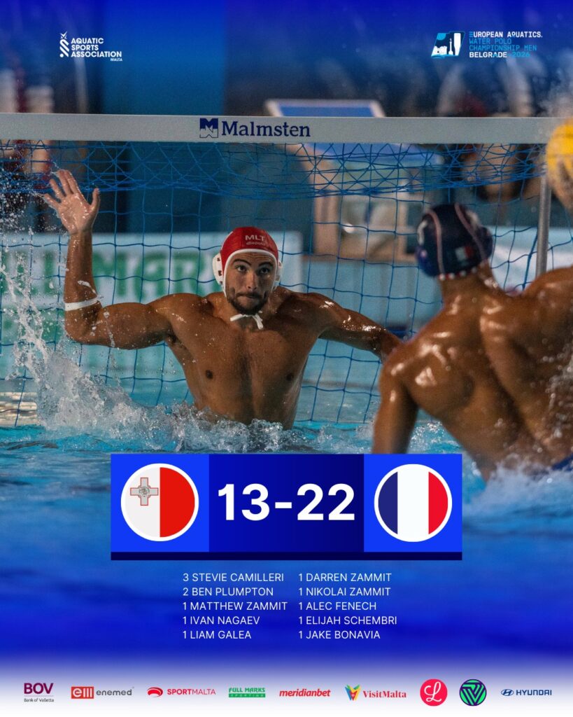 malta-france-819x1024 Water Polo: Superior France End Malta's Top 12 Aspirations with 22-13 Victory
