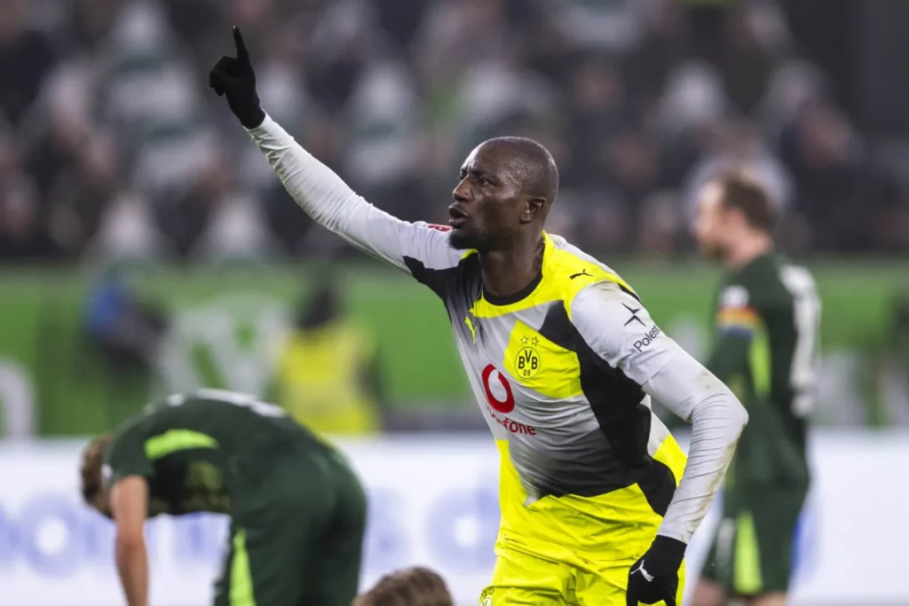 1378922.jpeg-1024x683 Late Guirassy goal sends Dortmund past Wolfsburg, pressure on Bayern
