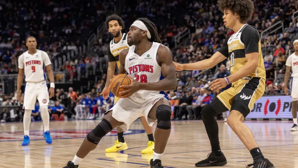 Feb-5-2026-Detroit-Michigan-USA-Washington-Wizards-forward-Kyshawn-George-18-defends-Detroit-Pistons-forward-Isaiah-Stewart-28-during-the-second-half-at-Little-Caesars-Arena.-Mandatory-Credit-David-1024x576 Stewart receives seven-game suspension for Pistons-Hornets brawl, three additional players also disciplined
