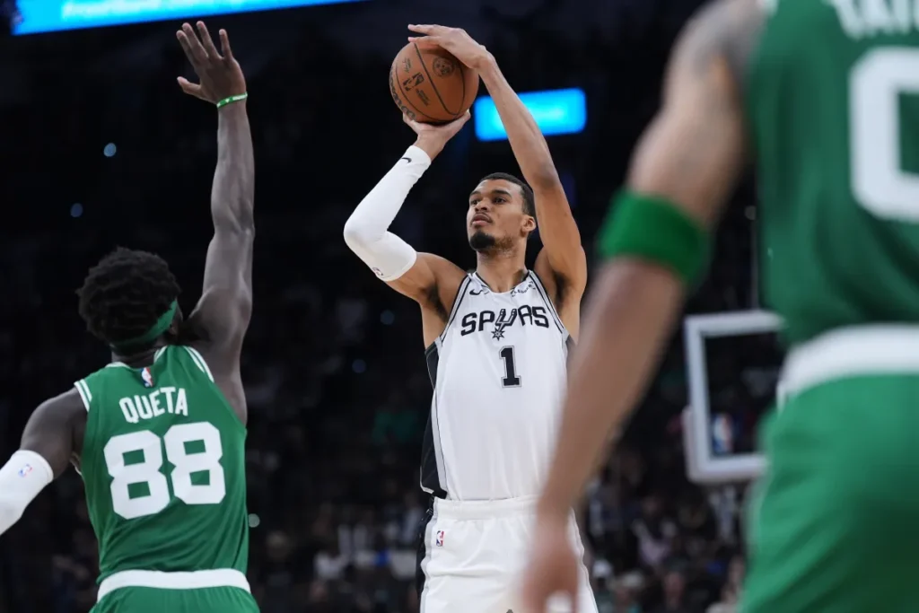 AP26070092549258-1024x683 Victor Wembanyama shines as red-hot San Antonio Spurs down Boston Celtics