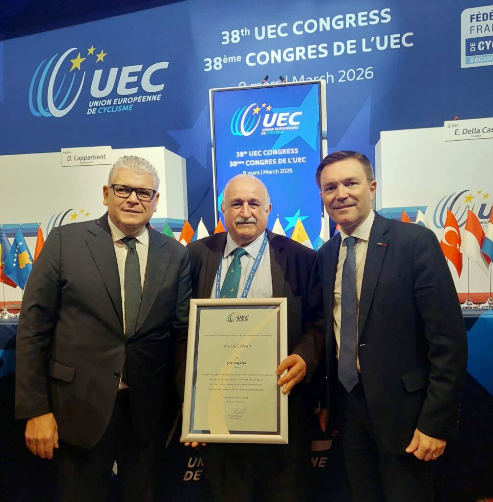 Joe-Bajada-UEC-Merit-Award-3-1005x1024 Joe Bajada receives UEC Merit Award at the 38th UEC Congress in Avignon