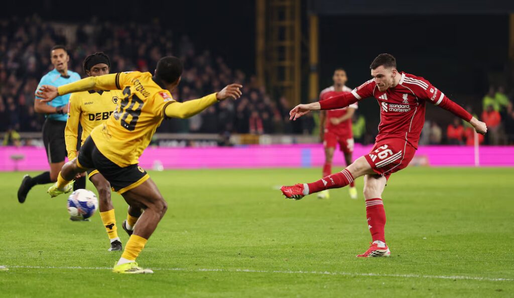 SQP6JGWKBZIUJOSOI5PO6AH4GQ-1024x594 Salah on target as Liverpool fight back against Wolves to reach FA cup quarter-finals