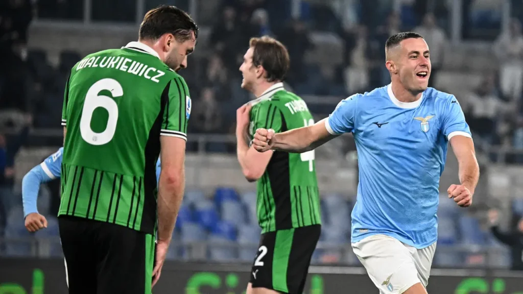 soccer-serie-a-lazio-vs-sassuolo-1024x576 Marusic scores late to secure Lazio’s first Serie A win of 2026 against Sassuolo.