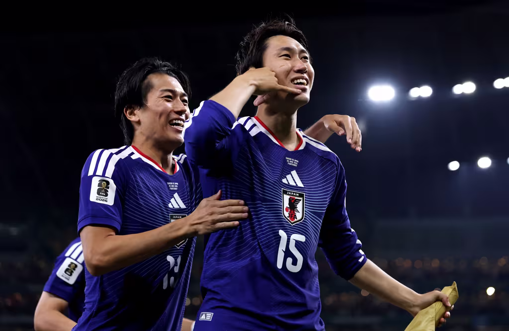 Daichi-Kamada-of-Japan-celebrates-scoring-his-team-s-first-goal-during-the-FIFA-World-Cup-2026-Group-F-match-between-Tunisia-and-Japan Historic Japan Win Sends Tunisia Crashing Out