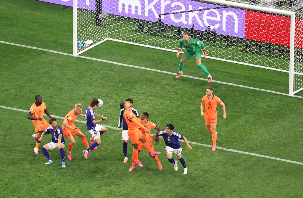 Koki-Ogawa-heads-the-equaliser-against-the-Netherlands Samurai Blue Strike Late: Daichi Kamada Deflection Rescues Point for Japan Against Netherlands