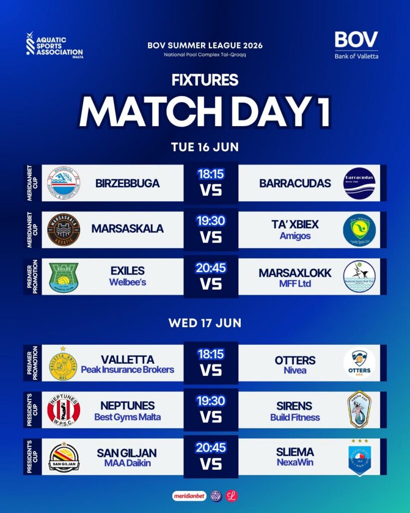 summer-league-MD-1-fixtures-819x1024 Action Begins: BOV Water Polo Summer League 2026 Match Day 1 Fixtures Announced