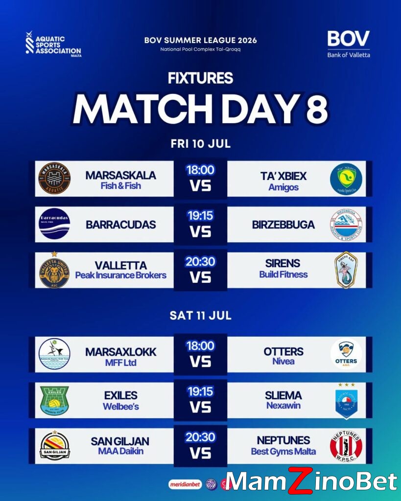 match-day-8-fixtures-819x1024 Heavyweights collide in Water Polo Showcase: BOV Summer League 2026 Hits Match Day 8